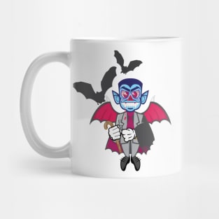 Vampire Kid Vector Illustration Mug